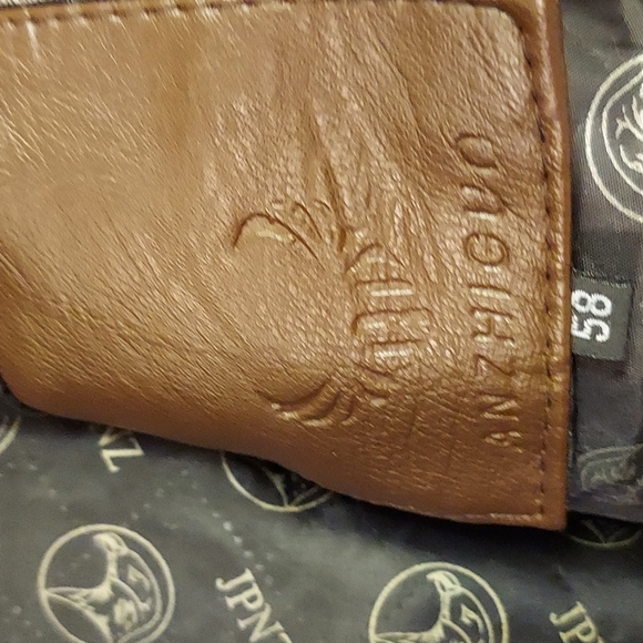 ANZHIGUO (58) 100%PU JACKET BROWN. INSIDE LOGO JPNZ. - Picture 5 of 9